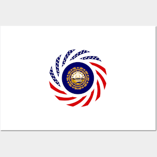 New Hampshire Murican Patriot Flag Series Posters and Art